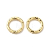 Rack Plating Brass Micro Pave Clear Cubic Zirconia Spring Ring Clasps KK-G504-10G-1