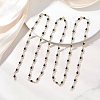 Natural Agate Beaded Round Link Chains AJEW-JB01533-02-1