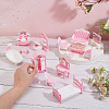   Plastic Doll Bedroom & Bathroom & Living Room Furniture Kit DIY-PH0022-06-3