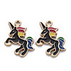 Alloy Enamel Pendants ENAM-N055-024B-NR-2