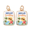 Printed Brass Pendants KK-CBA3895-01B-G-1