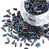 Metallic Colours Glass Bugle Beads SEED-N005-001-D04-1