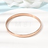 304 Stainless Steel Plain Bangles for Women Men BJEW-Z167-01M-03-3