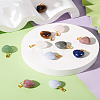 Fashewelry 20Pcs 10 Styles Natural Mixed Gemstone Pendants G-FW0001-39-26