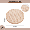 Flat Round 6-Slot Wood Ring Display Stands RDIS-WH0002-22-2