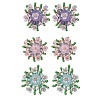 Flower Handmade Glass Seed Beads Stud Earrings EJEW-MZ00656-2
