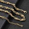 304 Stainless Steel Oval Infinity Link Chain Necklaces for Women Men NJEW-K249-20B-G-3