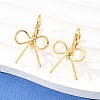 Bowknot Brass Leverback Earrings EJEW-A150-04B-G-3