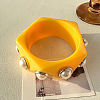 Resin & Plastic Pearl Chunky Bangles for Women WG03724-02-1