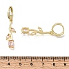 Brass Micro Pave Cubic Zirconia Hoop Earrings CU-CBA108A-14G-06-5