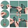 SUNNYCLUE Round Wire Pendant Necklaces DIY Making Kit DIY-SC0017-52-4