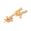 Copper Wire Wrapped Beaded Giraffe Charms PALLOY-MZ01098-4