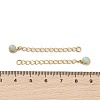 Ion Plating(IP) 316 Surgical Stainless Steel Curb Chain Extender with Natural  Amazonite Round Charm STAS-A097-01G-02-3