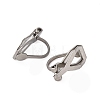 316 Surgical Stainless Steel Clip-on Earring Findings STAS-P397-02P-2