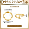 28Pcs 2 Colors Brass Open Jump Rings KK-BC0015-82-2