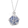 Stainless Steel Macrame Pouch Empty Stone Holder for Pendant Necklace Making NJEW-JN04532-03-2