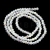 AB Color Plated Transparent Glass Beads Strands GLAA-G127-01I-2