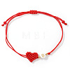 Brass & Resin Beads Braided Bead Bracelets BH1312-2-1