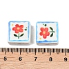 Printed Handmade Porcelain Beads PORC-G016-04B-4
