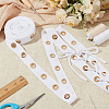 AHADERMAKER 5 Yards Cotton Ribbons with Eyelet Rings OCOR-GA0001-77A-4