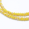 Electroplate Opaque Glass Beads Strands X-EGLA-J144-HR-B01-3