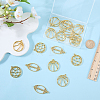 20Pcs 4 Styles Alloy Open Back Bezel Big Pendants FIND-SP0005-99-5