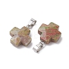 Natural Unakite Pendants G-K359-02P-08-2