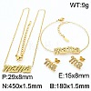 Mother's Day 304 Stainless Steel Crystal Rhinestone Bracelets & Earrings & Necklaces FS-WG743BF-01-1