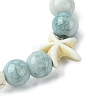 Synthetic Turquoise Beaded Stretch Bracelets for Women BJEW-TA00574-02-4