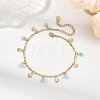 Ocean Natural Shell Chip and 304 Stainless Steel Shell Shape Tassel Paperclip Chain Necklaces for Women AJEW-AN00810-3