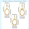 12Pcs 3 Styles Alloy Pendants FIND-SP0006-01-2
