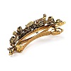 Flower Alloy Rhinestone Hair Barrettes LS-PHAR-S604-01AG-04-2