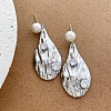Alloy Imitation Pearl Stud Dangle Earrings for Women WG60DD8-02-1