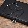 Non-Tarnish Stainless Steel Rings Pendant Necklace PW-WGAC31A-01-1