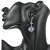Glass Seed Bead and Synthetic Imperial Jasper Dangle Earrings EJEW-MZ00743-01-2