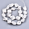Electroplated Natural Freshwater Shell Beads Strands X-SHEL-R113-01F-2
