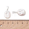 Natural Nucleated Baroque Keshi Pearl Pendants PALLOY-JF05470-03-2