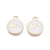 Rack Plating Alloy Enamel Pendants ENAM-N070-01C-01G-01-1