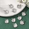 SHEGRACE Valentine's Day Brass Clear Cubic Zirconia Charms XGRQ3P366-571P-4