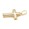 Brass Pave Natural White Shell Pendants X-KK-S522-01A-G-2