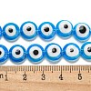 Handmade Evil Eyes Lampwork Beads Strands LAMP-H001-11A-02-4