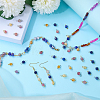16Pcs 4 Styles November Birthstone Natural Yellow Quartz Pendant and Connector Charms PALLOY-SW00116-4