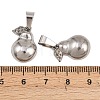 304 Stainless Steel Pendant Rhinestone Settings STAS-B167-25P-3