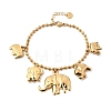 316L Surgical Stainless Steel Charm Bracelets BJEW-D454-02G-4