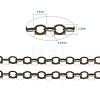 Brass Flat Oval Cable Chains CHC029Y-AB-6