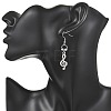 Musical Note Tibetan Style Alloy Dangle Earrings EJEW-JE06773-4
