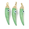 Handmade Evil Eye Lampwork Pendants LAMP-F031-01G-08-1