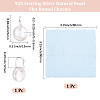 1Pc Natural Pearl Flat Round Pendants STER-BBC0009-63-2
