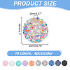 ARRICRAFT 40Pcs 10 Colors Resin Rhinestone Beads RESI-AR0001-42-2