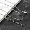 Non-Tarnish 304 Stainless Steel Cable Chain Necklace X-STAS-T040-PJ204-70-4